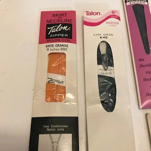 NEW Vintage Lot Ric Rick Rack Edging Zig Zag Trim Wrights Edge Tape Zippers Lot - Picture 10 of 13